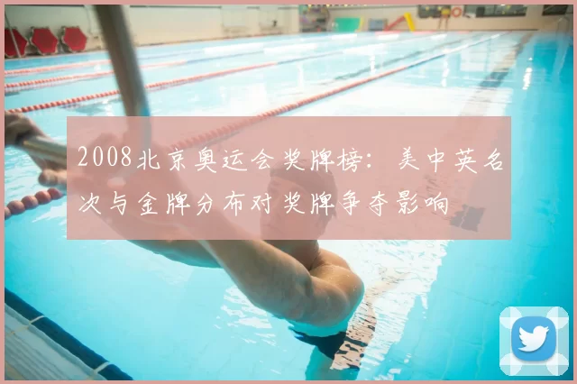 2008北京奥运会奖牌榜：美中英名次与金牌分布对奖牌争夺影响